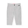 Pantalone oxford per neonato a righe grigio e bianco
