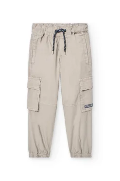 Pantaloni cargo per bambino di colore marrone
