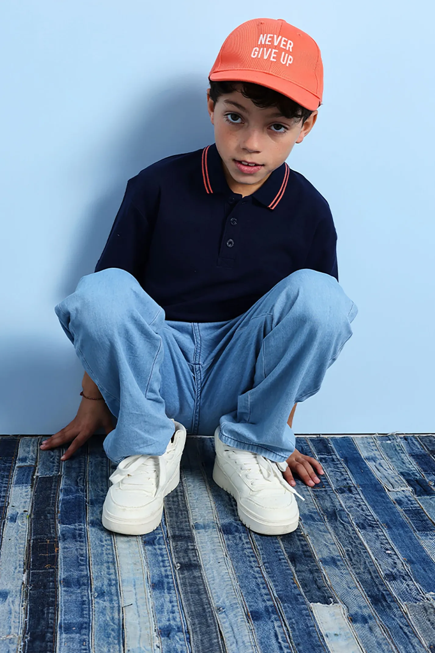 Pantaloni di denim per bambino in colore bleach