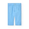 Pantaloni di lino per bambino in colore azzurro cielo