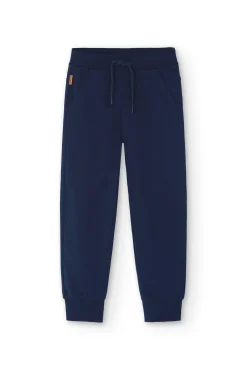 Pantaloni in felpa da bambino in blu marino