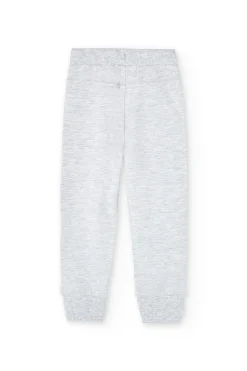 Pantaloni in felpa da bambino in vigoré grigio