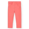 Pantaloni in felpa per bambina in colore rosso