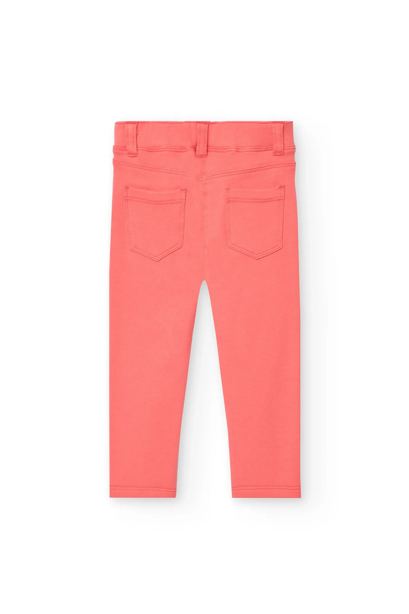 Pantaloni in felpa per bambina in colore rosso