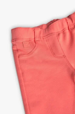 Pantaloni in felpa per bambina in colore rosso