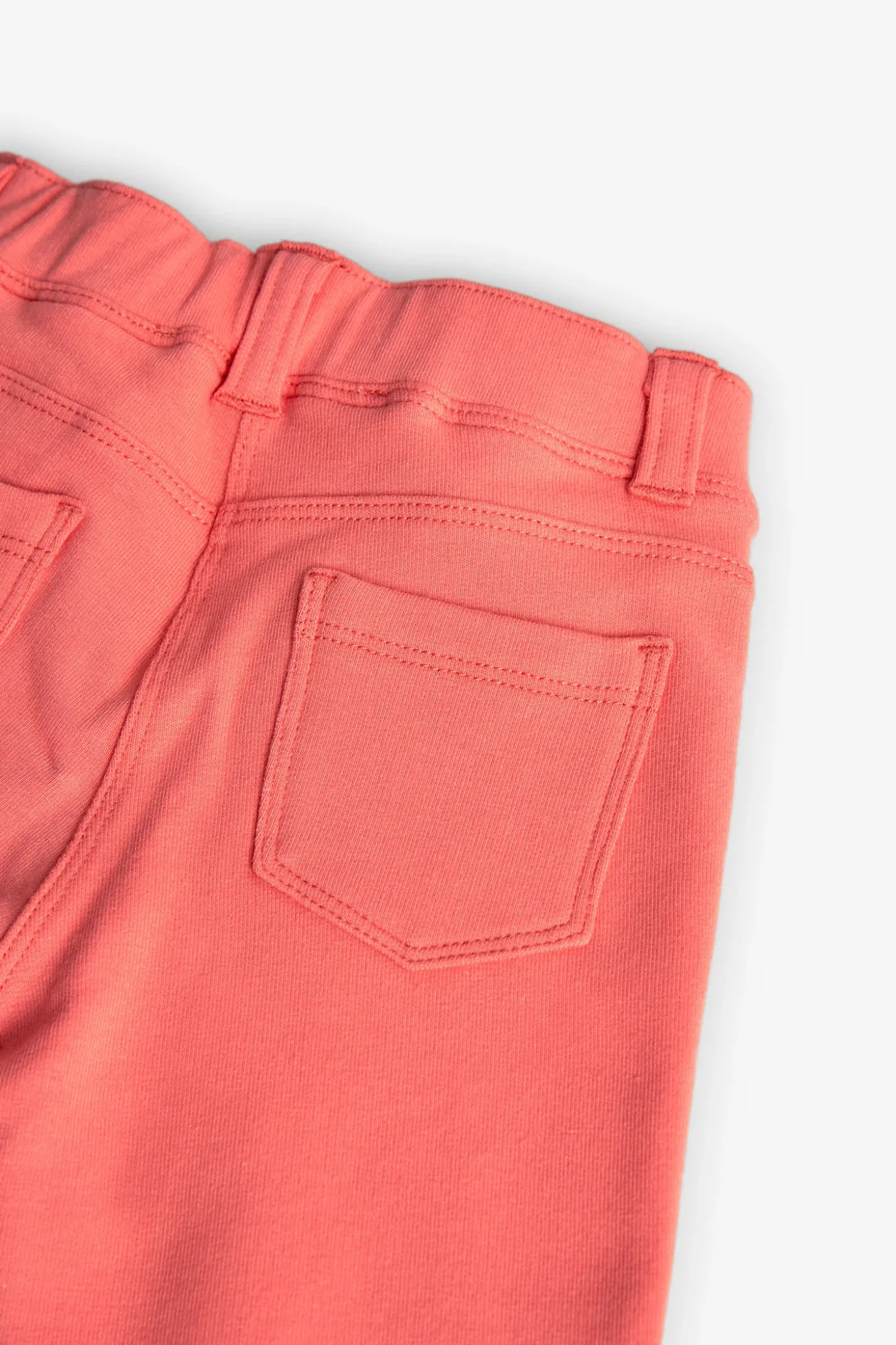 Pantaloni in felpa per bambina in colore rosso