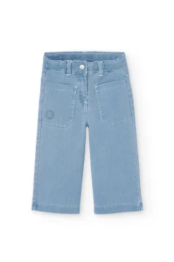 Pantaloni in maglia per bambina in colore bleach.