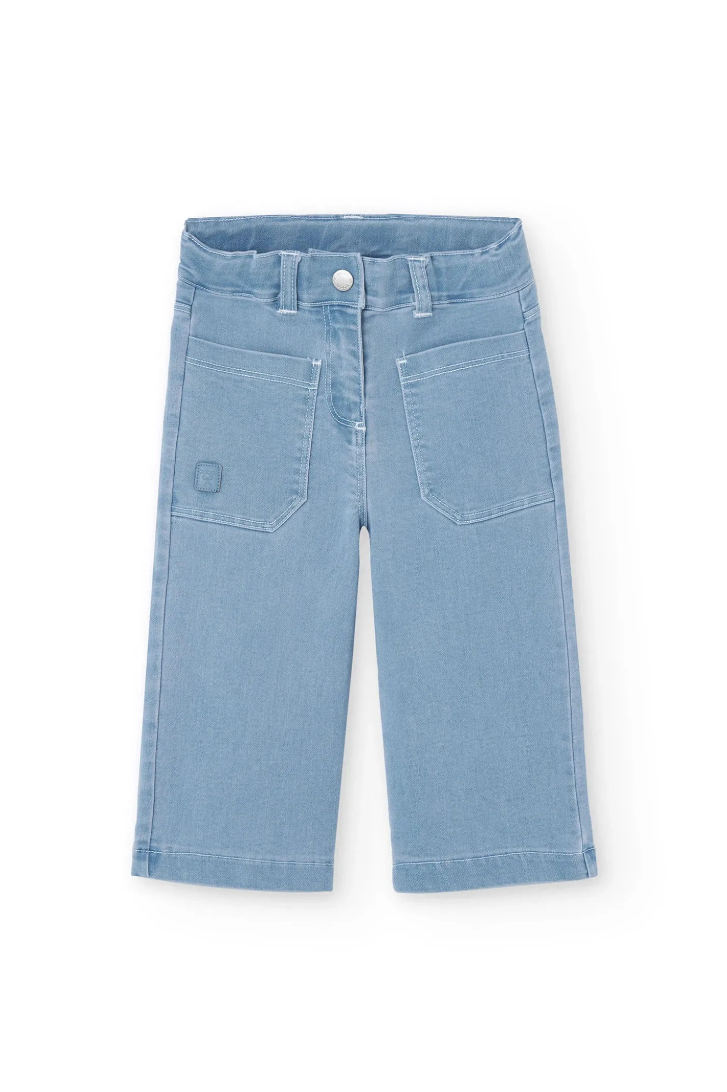 Pantaloni in maglia per bambina in colore bleach.