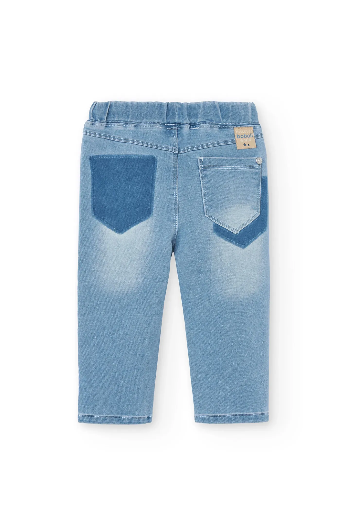Pantaloni in maglia per neonato in colore bleach