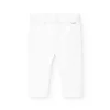 Pantaloni in raso elasticizzato per neonato in bianco