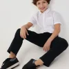 Pantaloni in raso per bambino di colore blu navy