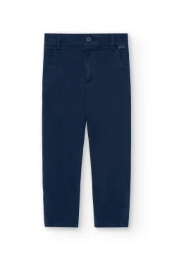 Pantaloni in raso per bambino di colore blu navy