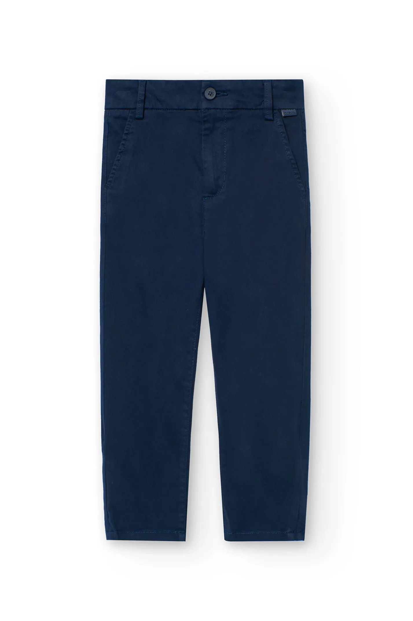 Pantaloni in raso per bambino di colore blu navy