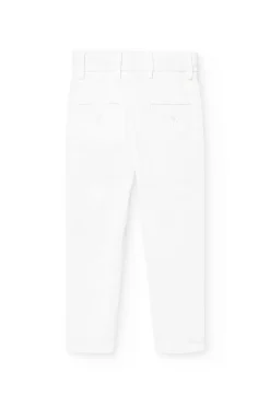 Pantaloni in raso per bambino di colore bianco