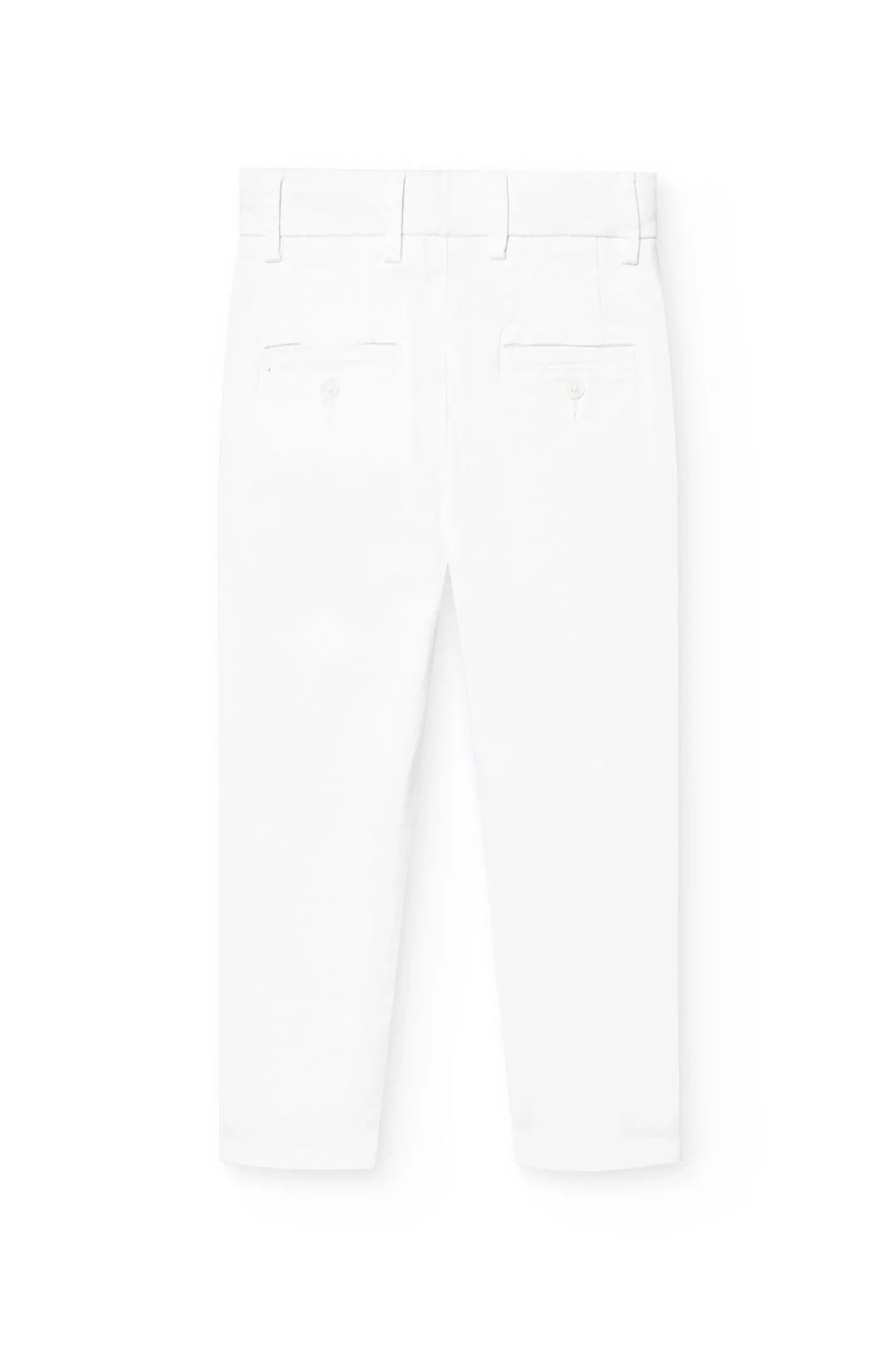 Pantaloni in raso per bambino di colore bianco