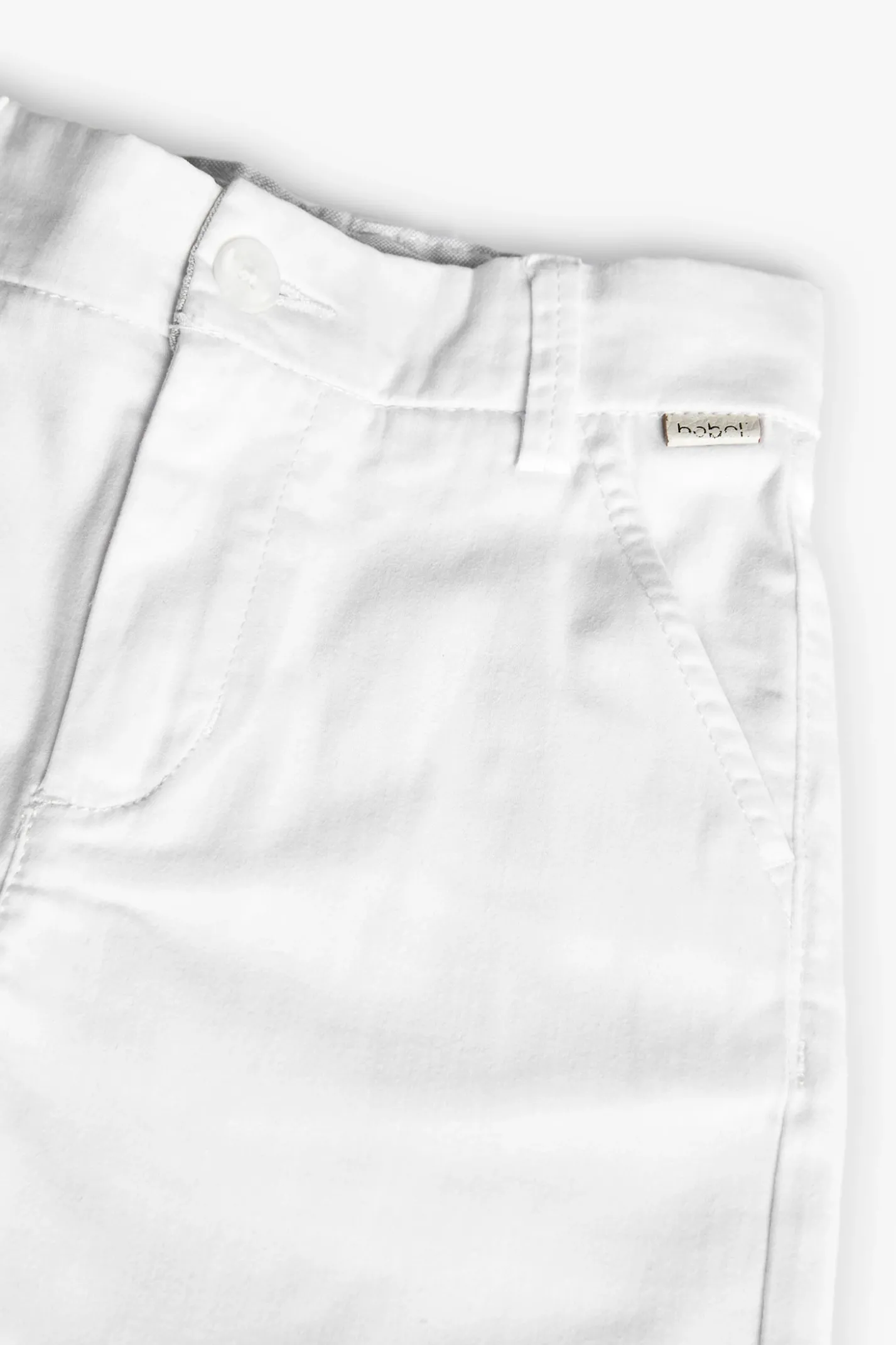 Pantaloni in raso per bambino di colore bianco