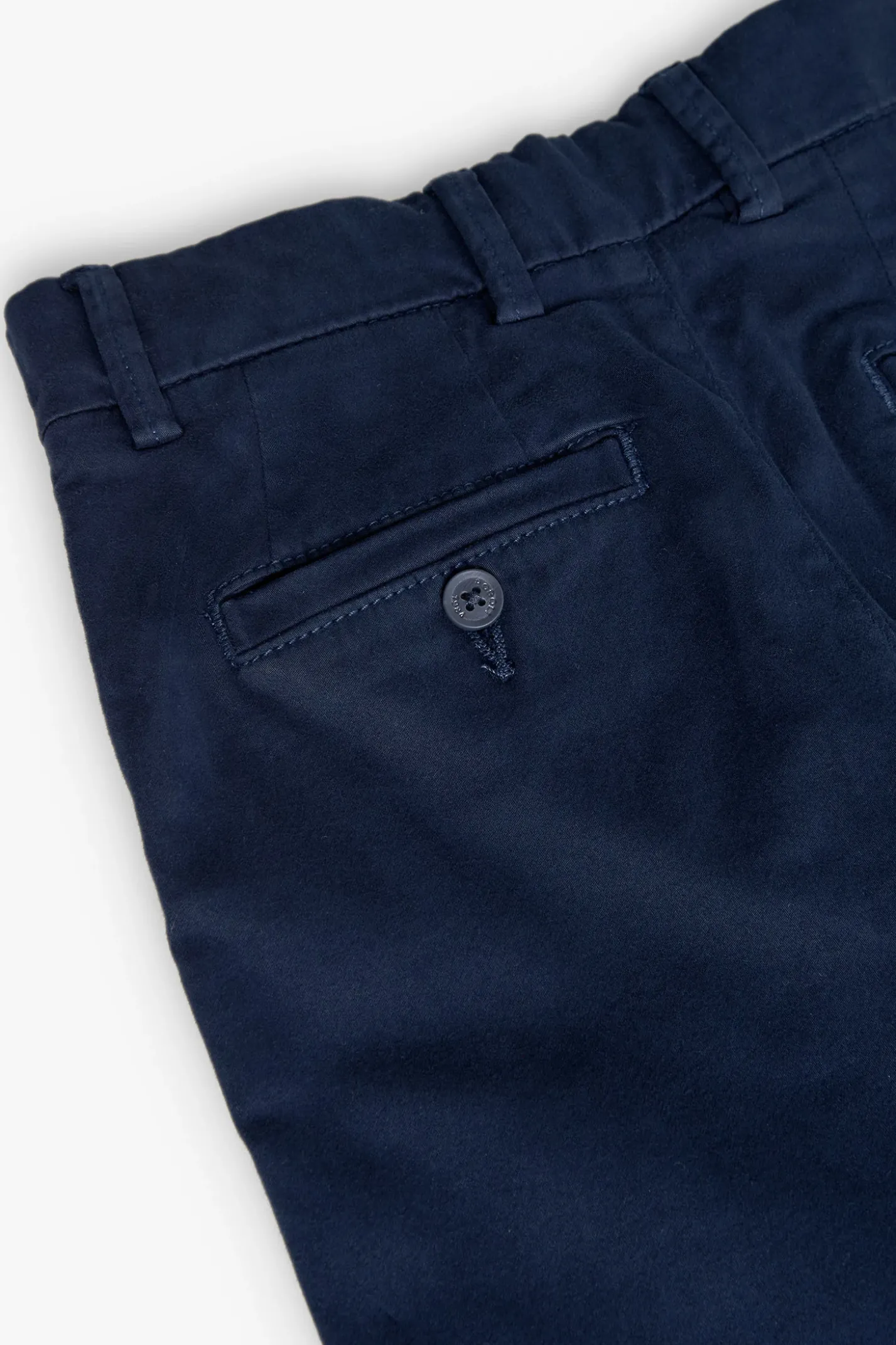 Pantaloni in raso per bambino di colore blu navy