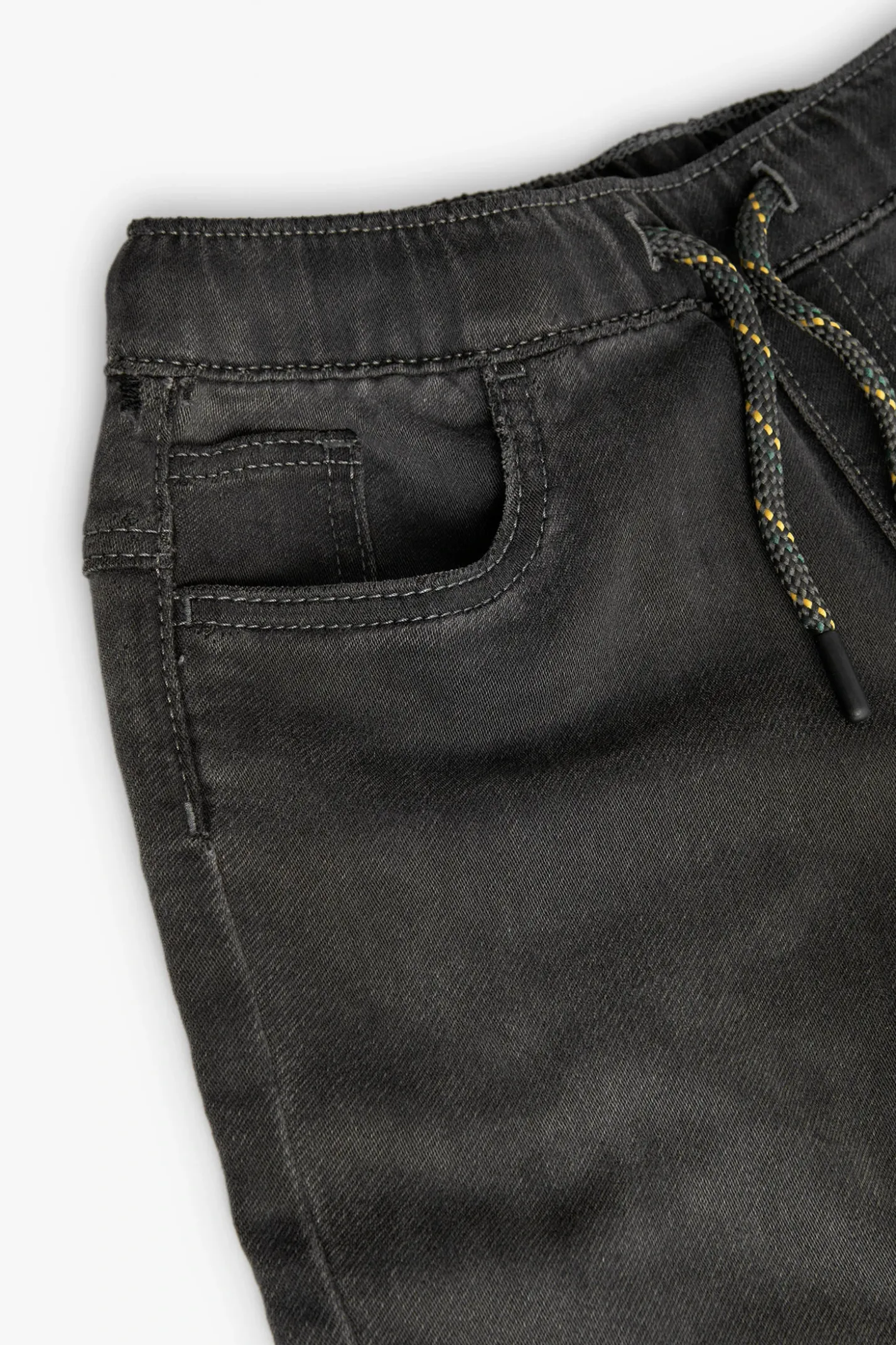 Pantaloni jogger in denim per bambino di colore grigio