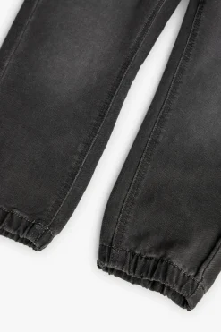 Pantaloni jogger in denim per bambino di colore grigio