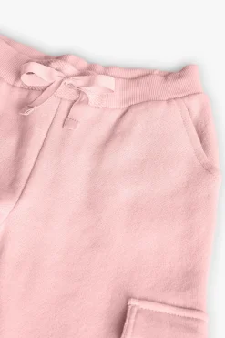Pantaloni jogger in felpa per bambina di colore rosa