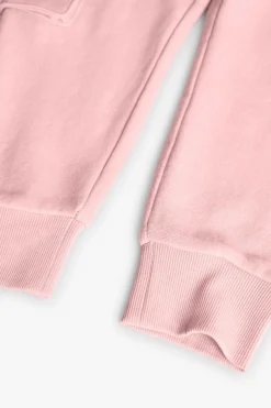 Pantaloni jogger in felpa per bambina di colore rosa