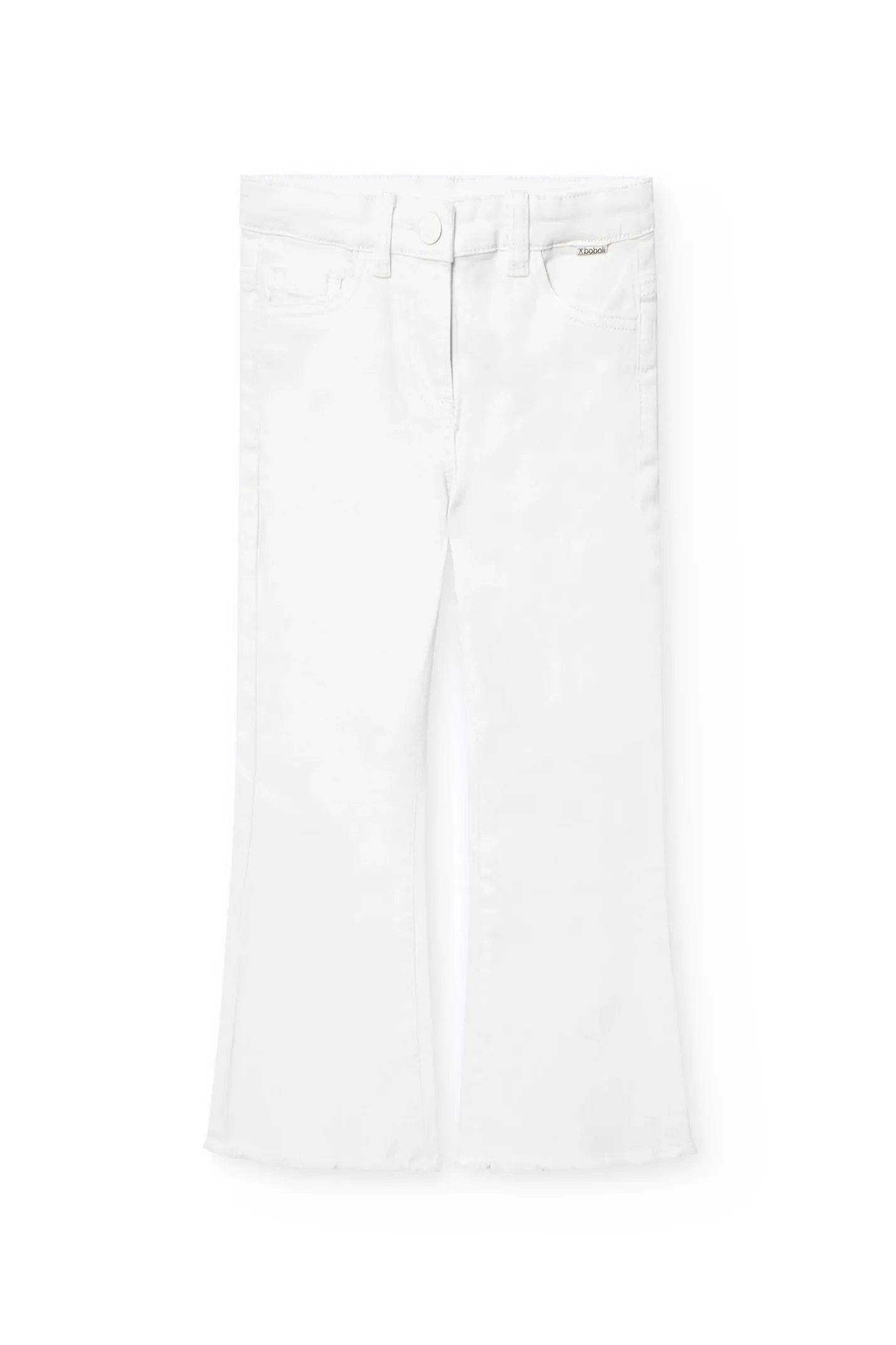 Pantaloni svasati da bambina di colore bianco