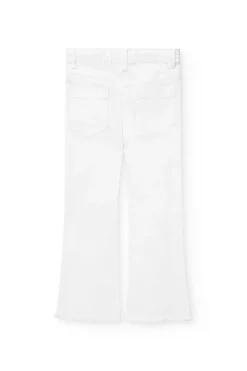 Pantaloni svasati da bambina di colore bianco