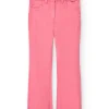 Pantaloni svasati per bambina in color fragola
