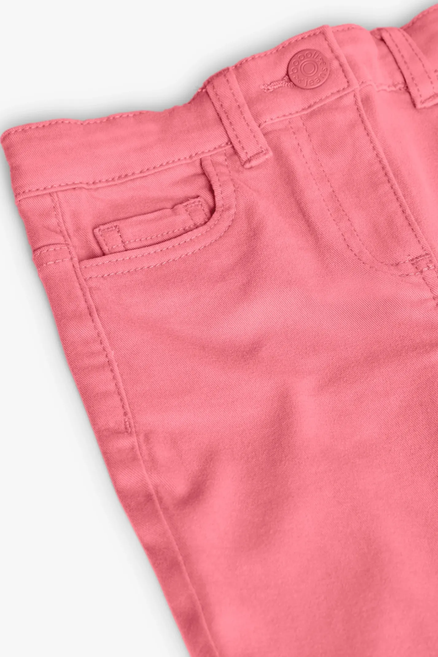 Pantaloni svasati per bambina in color fragola