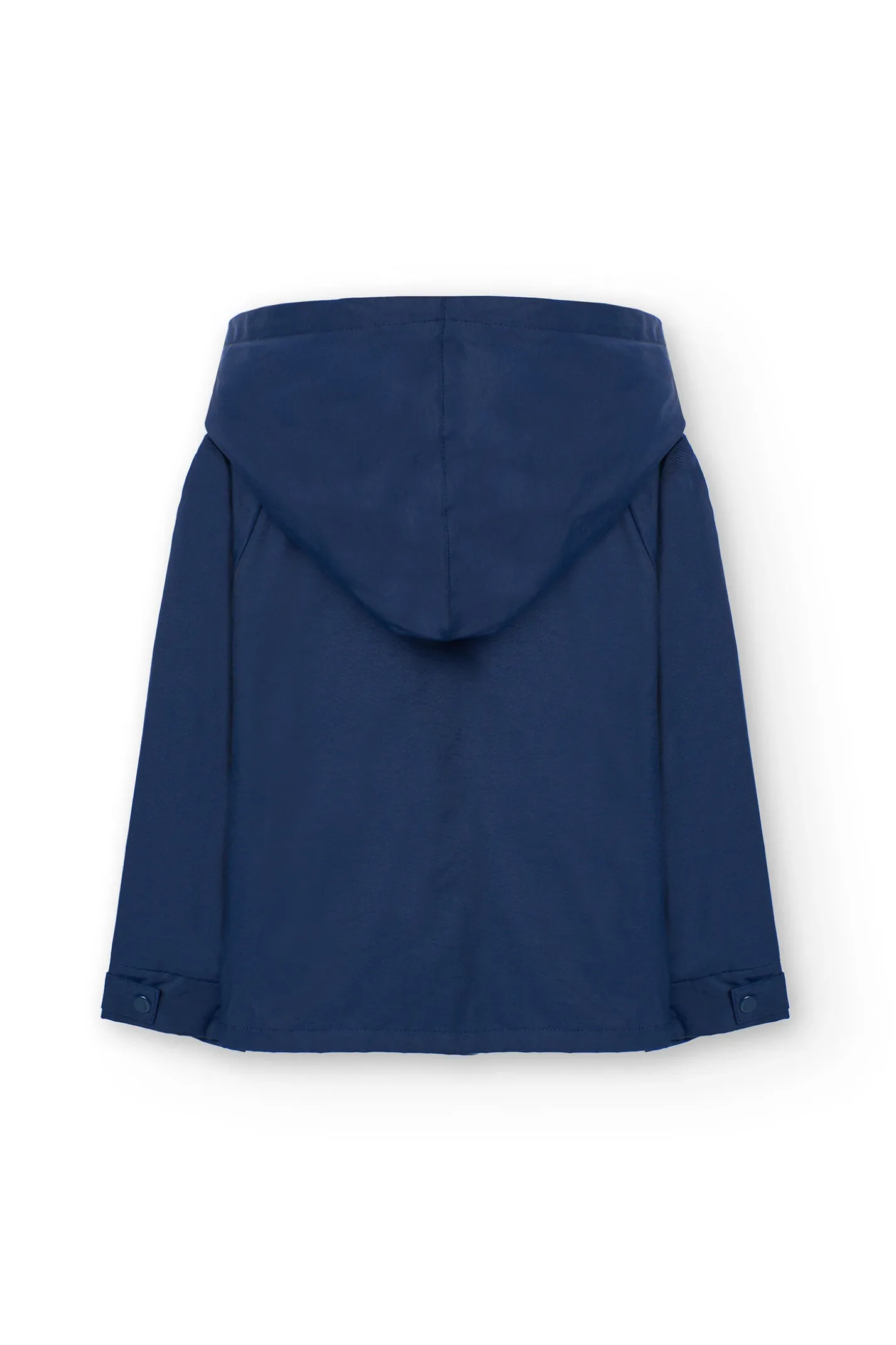 Parka base in tessuto tecnico per bambina in blu navy