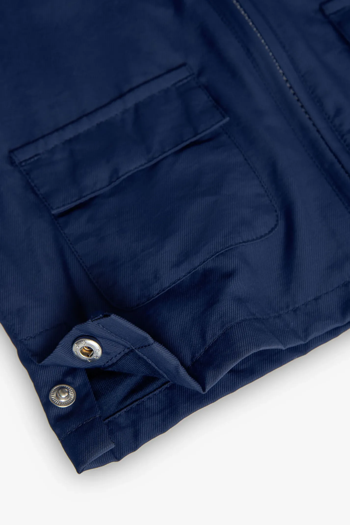 Parka base in tessuto tecnico per bambina in blu navy