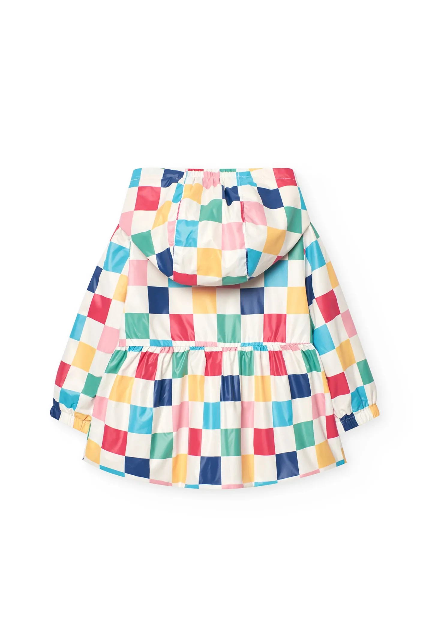 Parka reversibile in maglia per neonata con stampa