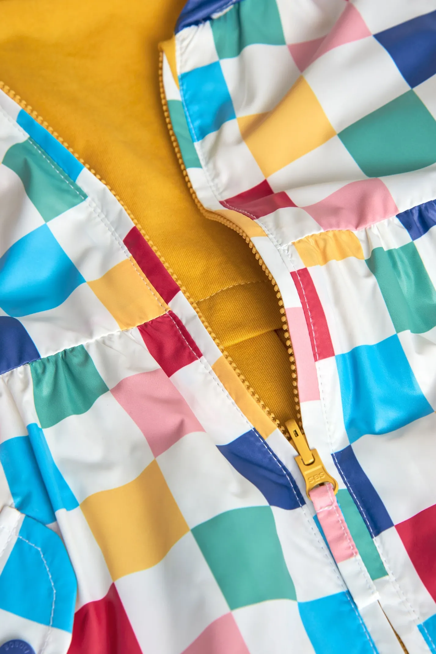 Parka reversibile in maglia per neonata con stampa