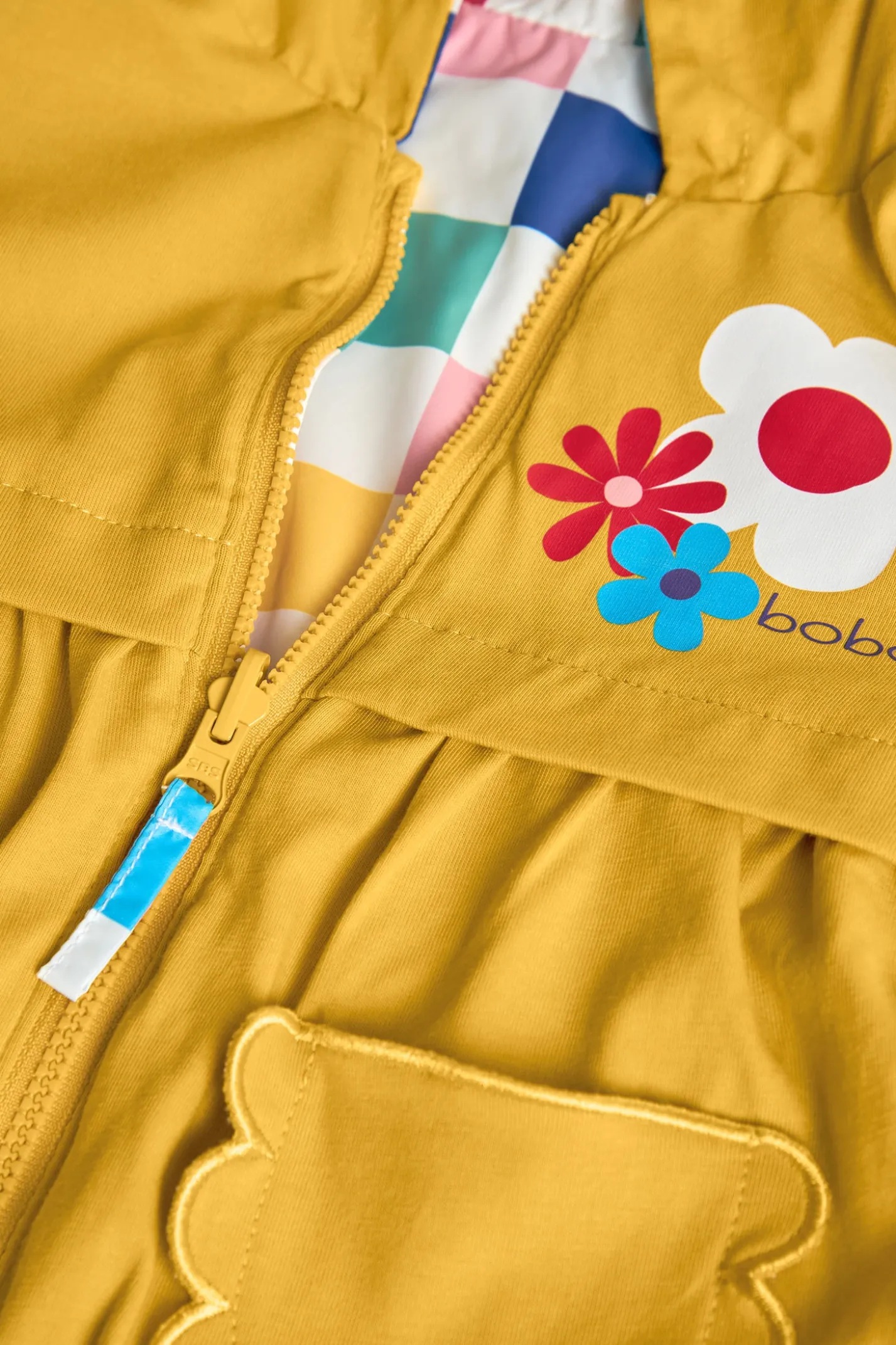 Parka reversibile in maglia per neonata con stampa