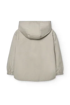 Parka tecnica a maglia per bambino di colore marrone