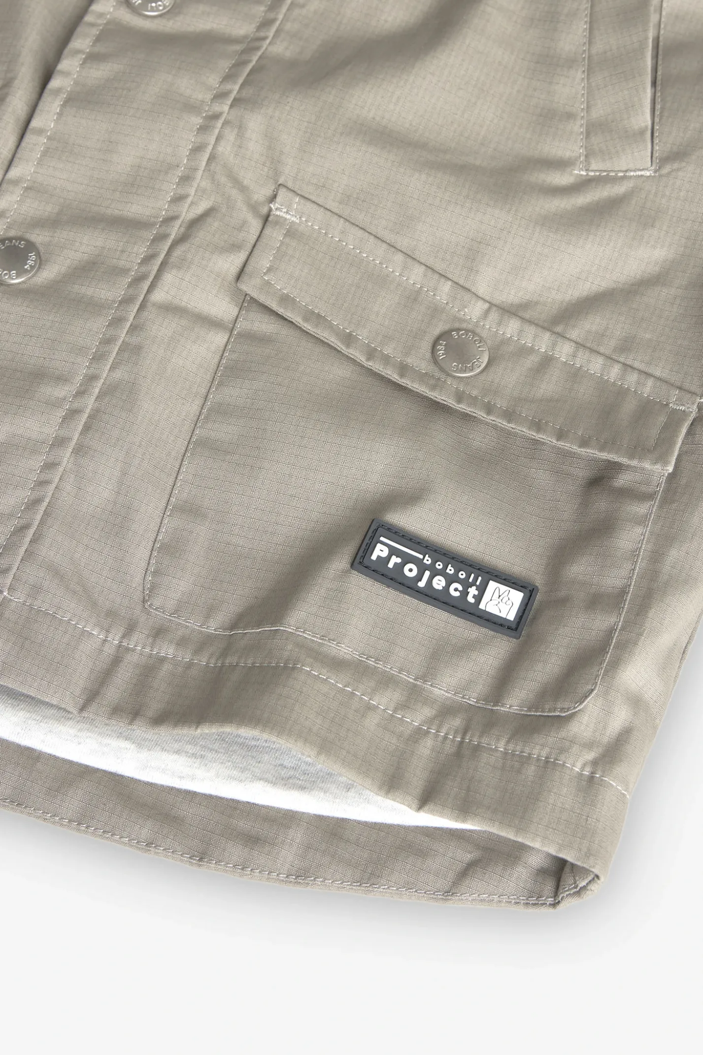 Parka tecnica a maglia per bambino di colore marrone