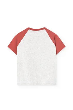 Pigiama corto in maglia per bambino di colore arancione