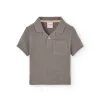 Polo in maglia per bambino in colore grigio scuro