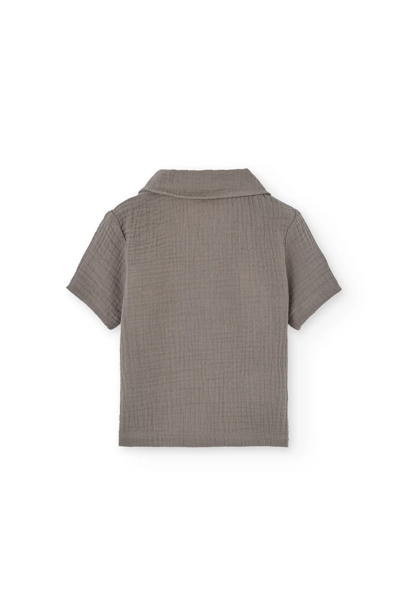 Polo in maglia per bambino in colore grigio scuro