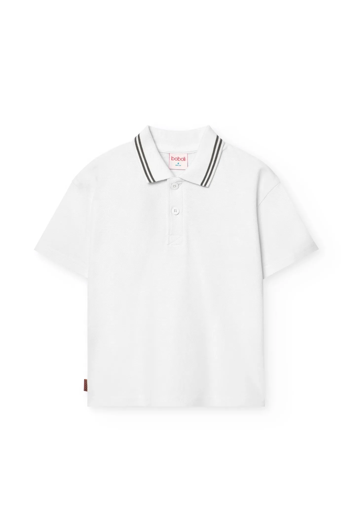 Polo in piqué da bambino colore bianco