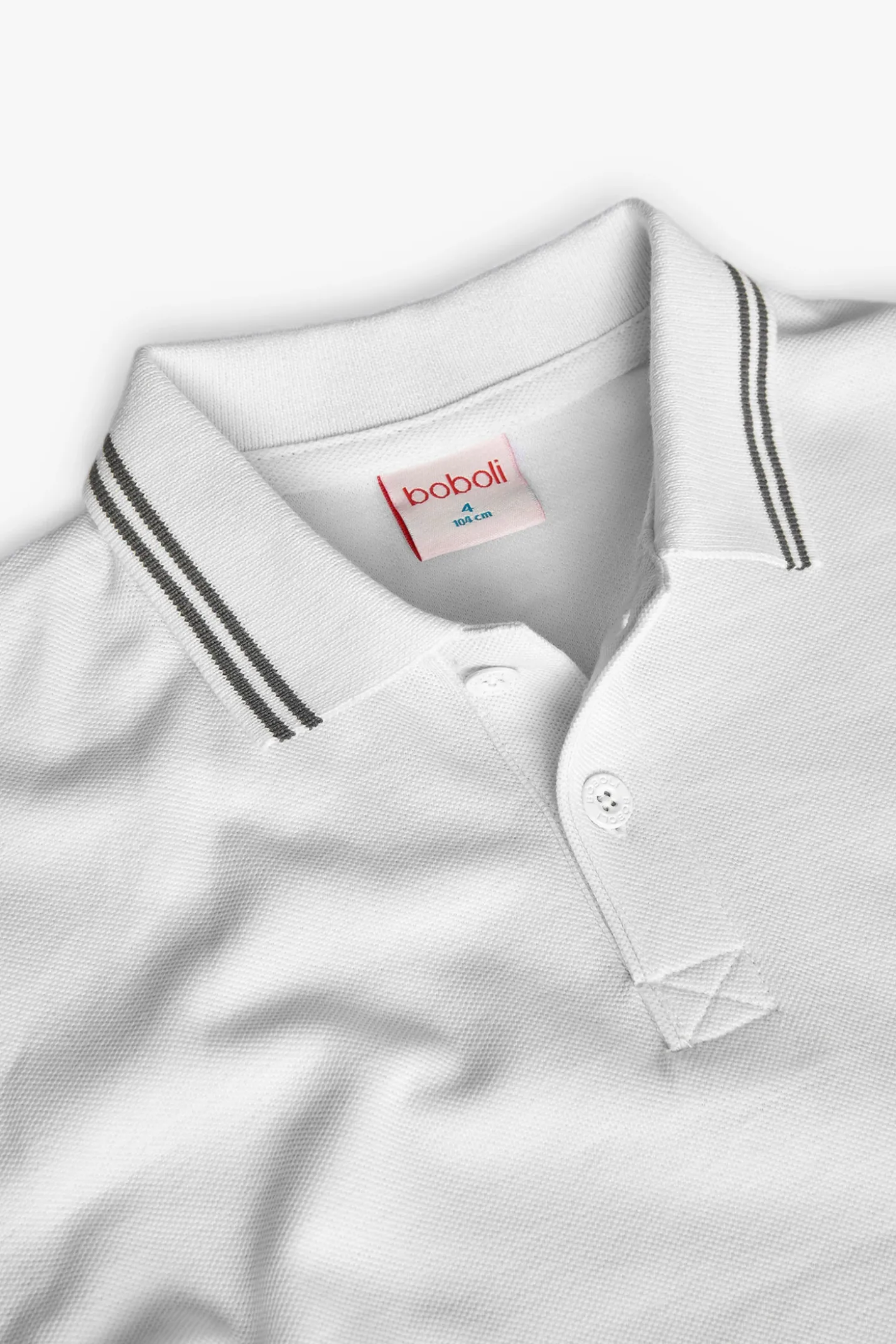 Polo in piqué da bambino colore bianco