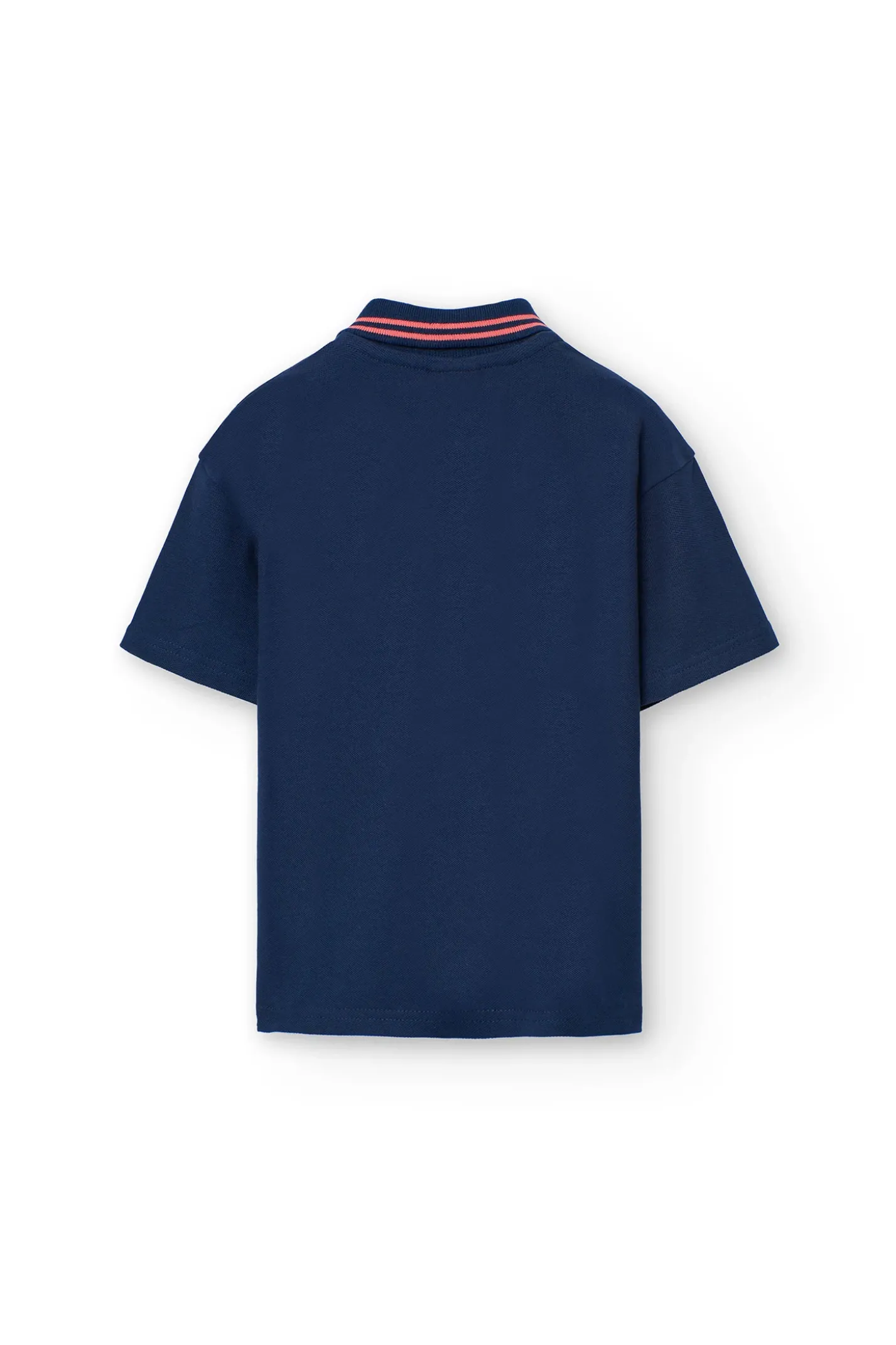 Polo in piqué per bambino di colore blu navy