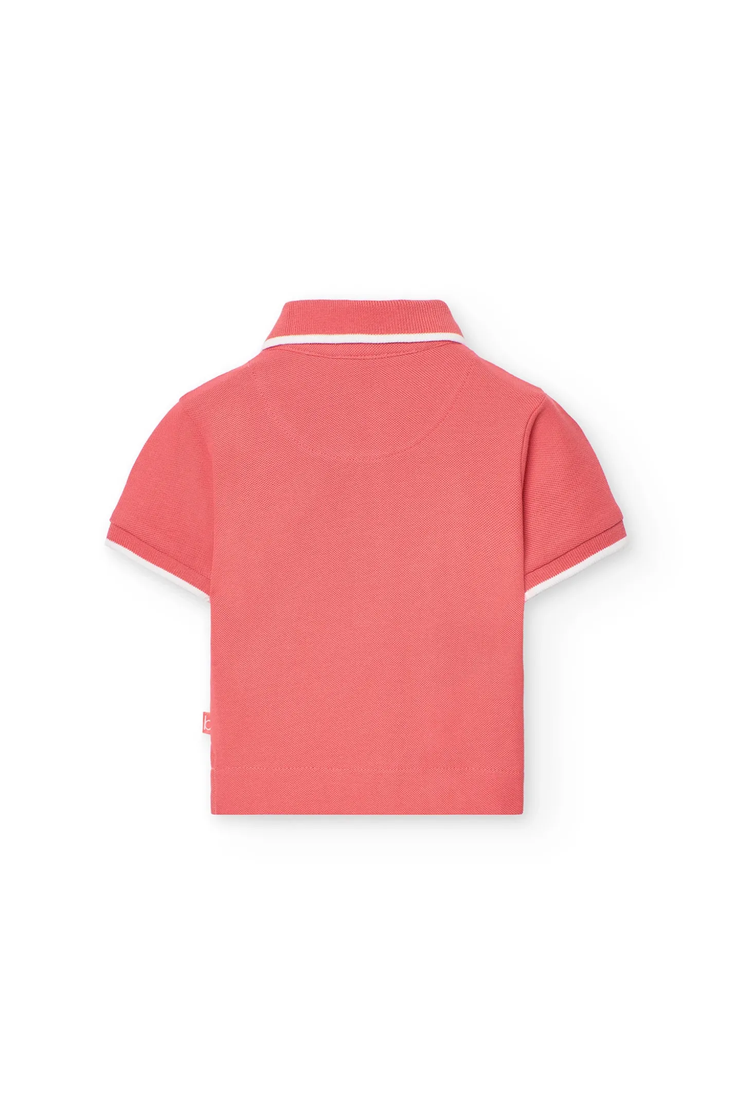 Polo in piqué per neonato di colore rosso