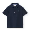 Polo piqué per bambino in colore blu navy