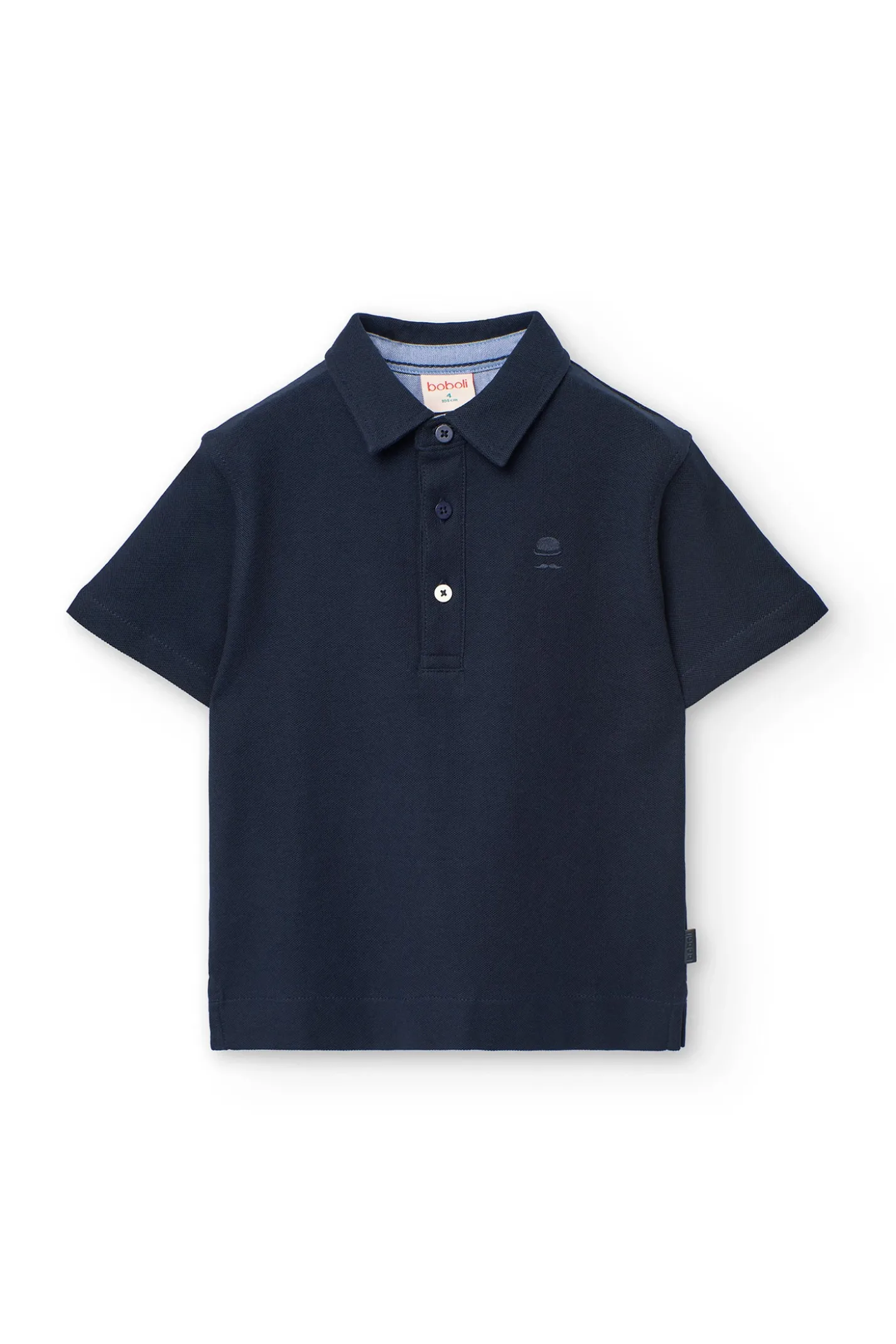 Polo piqué per bambino in colore blu navy