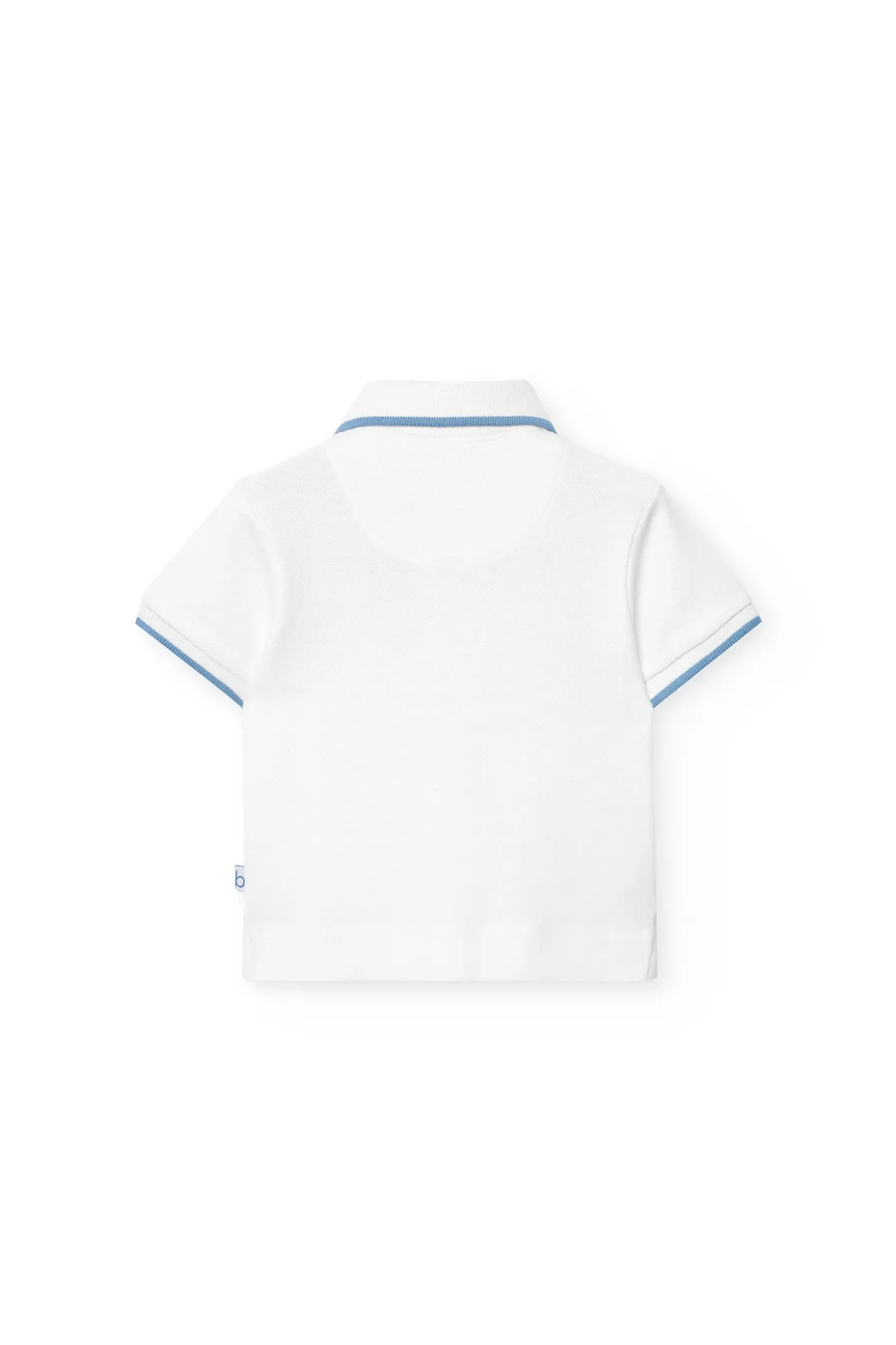 Polo piqué per bambino in colore bianco.