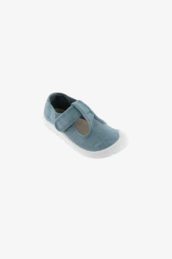 Sandali in tela blu