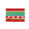 Sciarpa a maglia per bambina in rosso con cuori