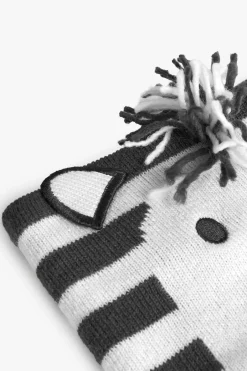 Sciarpa a maglia per neonato di colore grigio