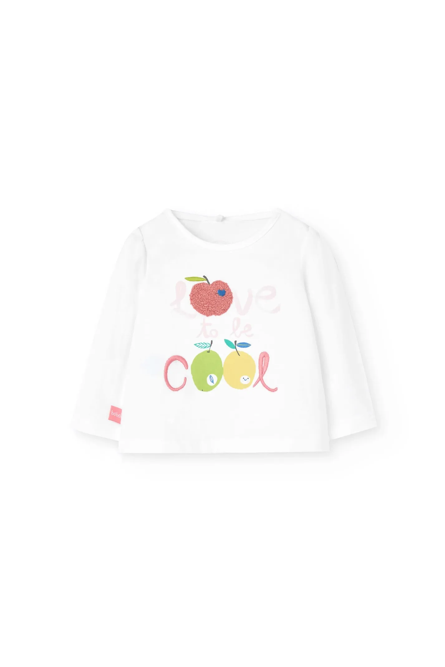 Set coordinato con maglietta e pantaloni in maglia per bambina in colore bianco.